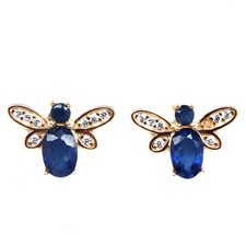 925 Sterlingsilber Blau Saphir