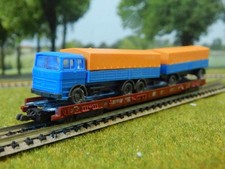 Fleischmann 8270 :  NIEDERFLURWAGEN ROLLENDE LANDSTRASSE MIT LKW SPUR N (6)