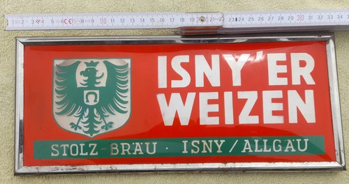 Orig brauereischild imoglas - brauereischild,