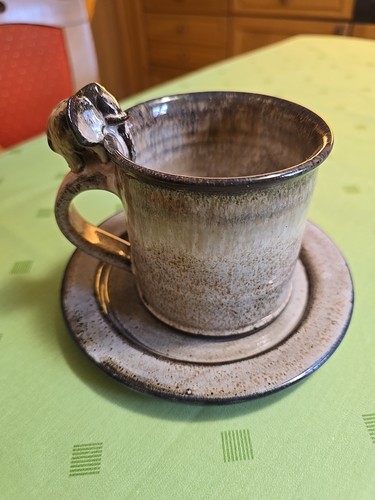 Handgemachte keramiktasse mit - handgemachte,