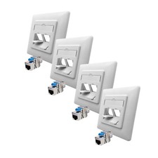 4 x Cat8.1 Netzwerkdose Rahmen