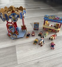Playmobil Konvolut Figuren Schlittenkarussell Süßigkeitenstand