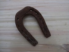 ** NOSTALGISCHES HUFEISEN - OCHSE - KUH - HANDGEFERTIGT - DEKORATION  - ROSTIG