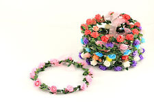 Haarband Stirnband Kranz Blumen Rose Festival Party Hochzeit Haarschmuck A190