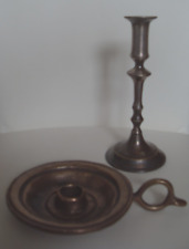 2 alte Kerzenständer Bronze