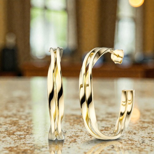 Halbcreolen 925 sterling - halbcreolen,