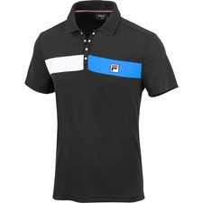 FILA Poloshirt Jayden Tennis Padel Padelshirt Tennishirt Schwarz Blau Weiß