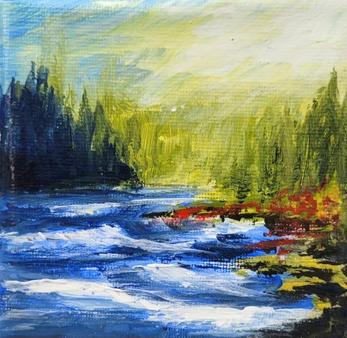 Acrylbild semiabstrakte - acrylbild,