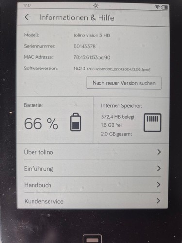 Tolino vision 4gb - hd,