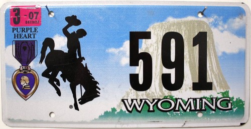 Wyoming nummernschild usa - wyoming,
