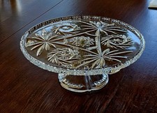 Tortenplatte Mit Fuß, Vintage  Höhe 12cm Durchmesser 30cm