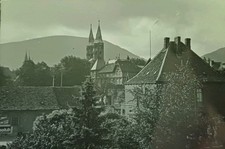 Goslar Marktkirche St. Cosmas Kirche mit alter Spitze Tankstelle Essolub Foto