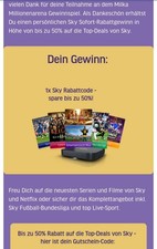 Sky Rabatt bis zu 50%