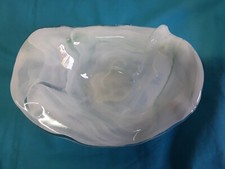 Glas Schale Murano Stil weiß