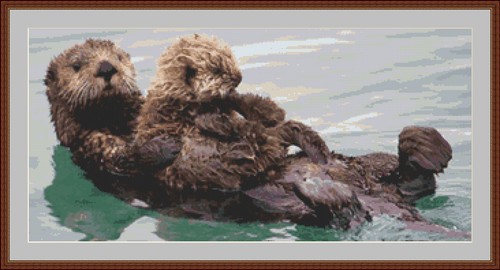 Seeotter kreuzstich set - seeotter,