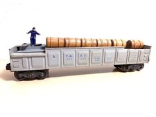 LIONEL USA Spur 0 Güterwagen 3562 A.T. & S.F. Operating Barrel-Loader 1954-1958