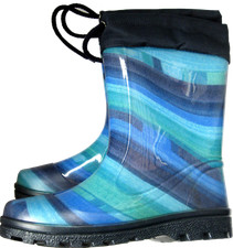 Bockstiegel Inka Kinderstiefel Stiefel Nylonstulpe Profilsohle Profilsohle blau