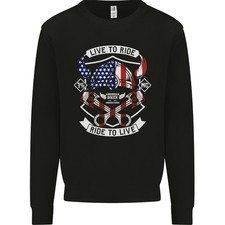 American Biker Motorrad USA Herren Sweatshirt Pullover