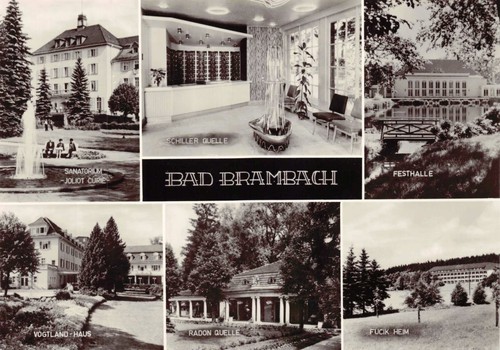 Postkarte bad brambach - postkarte,