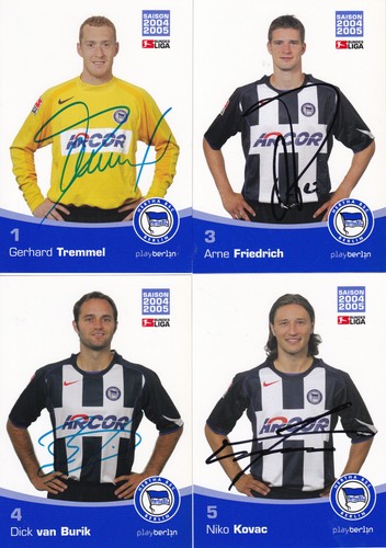 Autogrammkarten hertha - autogrammkarten,