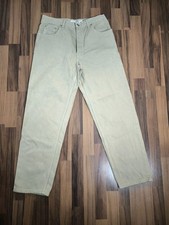 CALVIN KLEIN Herren Jeans Hose W33 L30 Easy Fit Zip Fly Khaki Beige Sand Denim