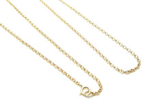 9 kt Gold Kette rund Erbsglied