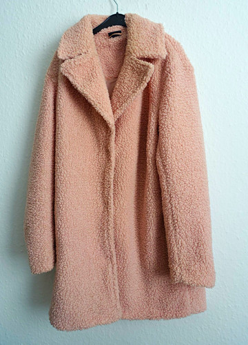 Damen mantel kuschel rosa - mantel,