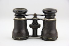 Antikes Opernfernglas Fenglas Binocular schwarz Messing # 9590