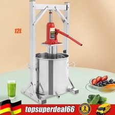 12L Fruchtpresse Weinpresse Edelstahl Saftpresse Obstpresse Mit Hydraulic Jack