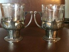 2 WMF Teeglashalter Jugendstil