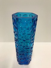 Blaue eckige blockvase - eckige,