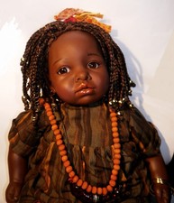 Götz Künstlerpuppe Carin Lossnitzer, Vinyl, ca. 54 cm, vintage, 1990er Jahre