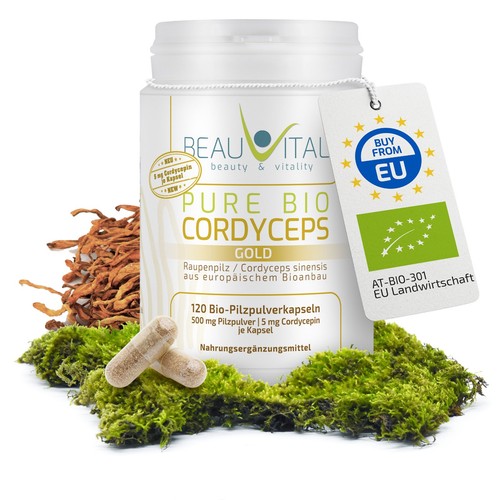 Pure bio cordyceps gold 10mg - gold,