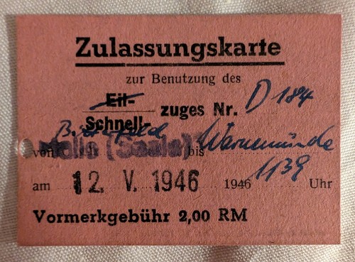 Zulassungskarte 1946 zug - d,