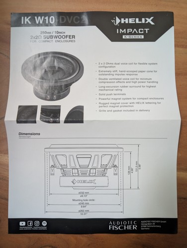 Subwoofer chassis von helix - subwoofer,