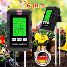 6 in 1 PH Wert Messgerät Erde Bodentester Bodenmessgerät Feuchtigkeitstester NEU