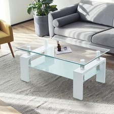 Weißer Couchtisch Gehärtetes