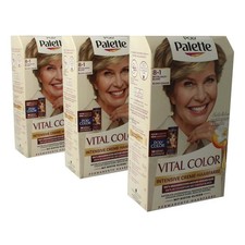 3 x Poly Palette IntensiveHaarfarbeVitalColor8-1 Mittelaschblond