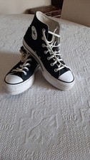 CONVERSE ALL STAR CHUCKS  HIGH SCHWARZ PLATEUSOHLE GR 39 ,5