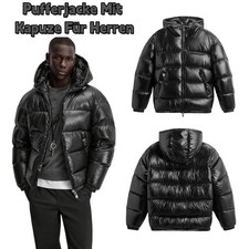 Pufferjacke Mit Kapuze Für Herren Leichte Isolierung, Warmer Federn Wintermantel