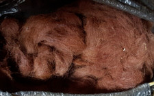 1000 Gramm Alpakawolle, A-Wolle, braun, Rohwolle, Bastelwolle, Füllwolle,