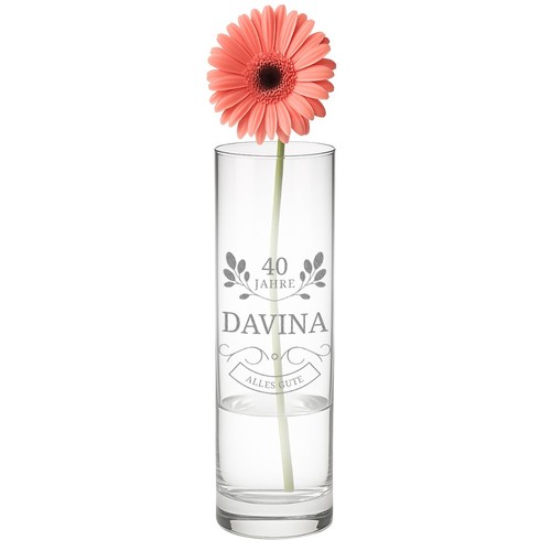 Blumenvase mit gravur zum - mit,