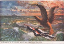 Künstler AK Postkarte Erinnerung Baralong Zwischenfall kaiserliche Kriegsmarine