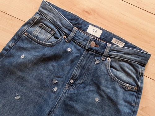 Jeans bestickt blumen hose a - jeans,