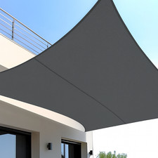 SUNNY GUARD Sonnensegel 4x6m Rechteckig | Wasserdicht & UV-Schutz Anthrazit