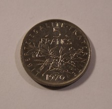 5 Franc Säerin 1970 Münze Frankreich Vth Republic Semeuse Coin TOP!