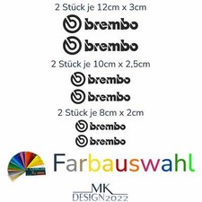 Aufkleber passend für Brembo Bremssattel Set2 Auto Motorrad Sticker 6x 8 10 12cm
