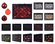 21 Weihnachtskugeln Glas 5-7cm matt, glänzend & transparent Christbaumkugeln