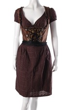 VELE LANDMAEDELS Dirndl Damen Trachtenmode Gr. DE 36 braun-schwarz