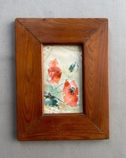 Mohnblumen, Aquarell signiert L. Thomas, gerahmt, 20. Jh.